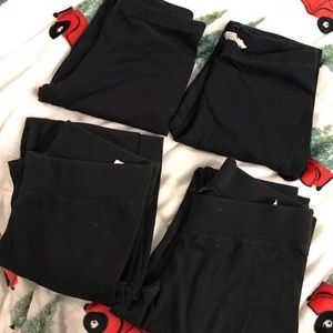 4 pairs of black leggings